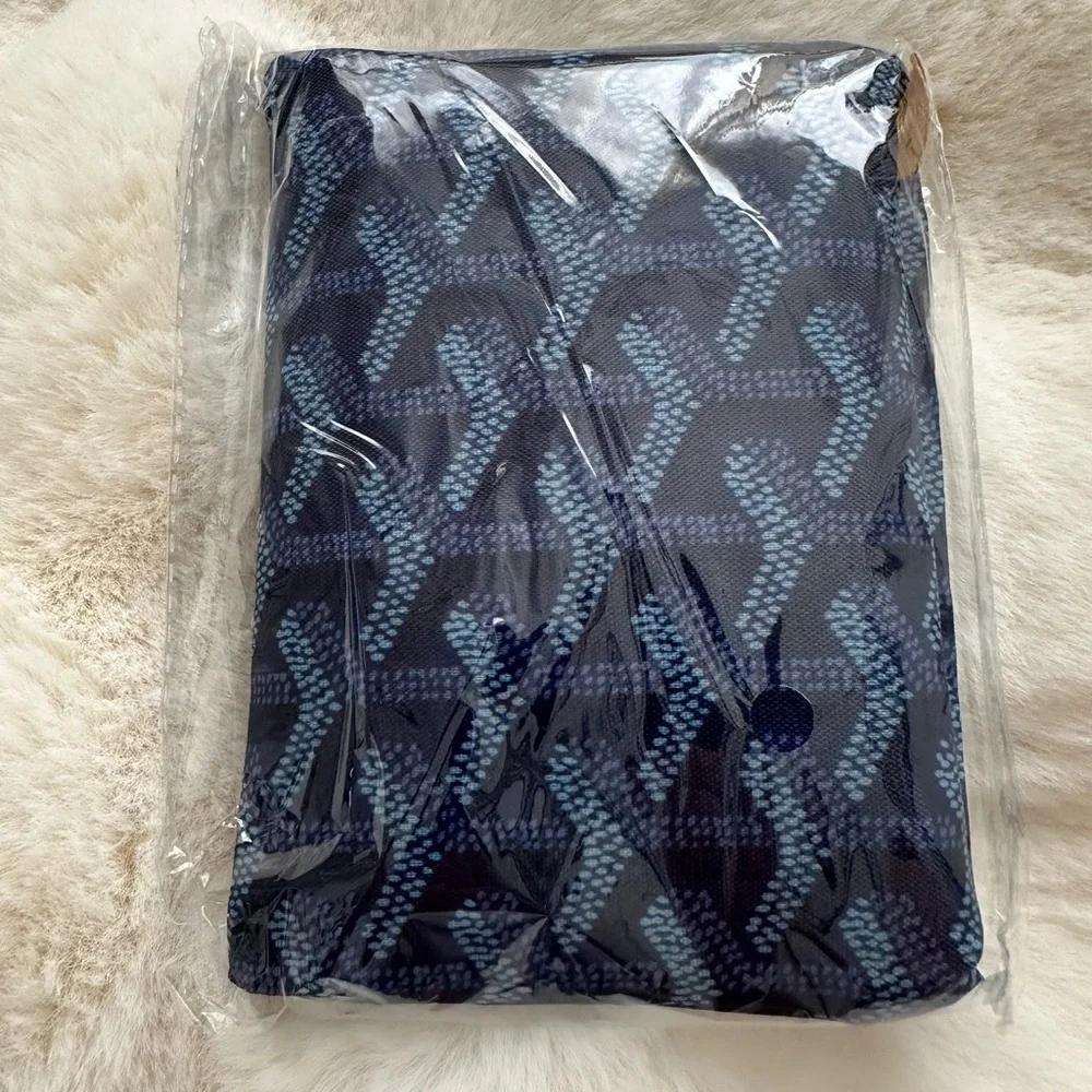 printed eco reusable shopping market tote bag foldable waterproof Blue - Picture 2 of 2